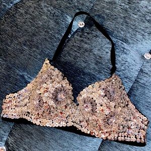 Embroidered Bra, BELLY Dance top